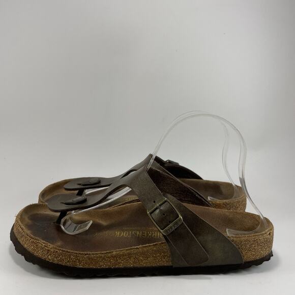 Birkenstock Gizeh Slide Sandal Womens Size 40 US Size 9-9.5 Brown Bronze - Picture 3 of 9